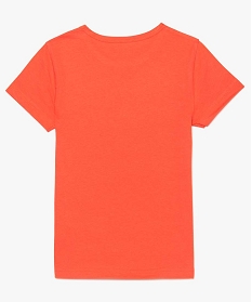tee-shirt garcon a manches courtes imprime orange7842701_2