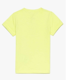 tee-shirt garcon a manches courtes et col tunisien jaune7843401_2