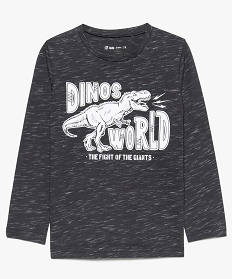 tee-shirt a manches longues garcon avec motif dinosaure gris tee-shirts7845301_1