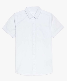 chemise garcon unie a manches courtes blanc7850001_1