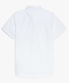 chemise garcon unie a manches courtes blanc7850001_2