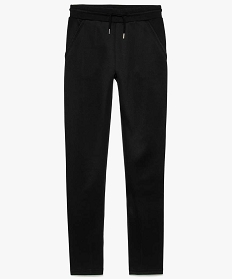 pantalon garcon en maille extensible avec bandes laterales noir7850401_1