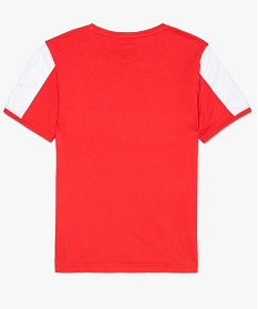 tee-shirt garcon avec manches courtes et bandes colorees rouge tee-shirts7855101_2