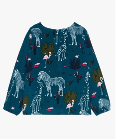blouse fille avec motifs animaux de la savane multicolore7865601_2