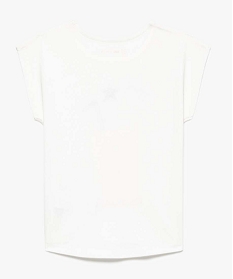 tee-shirt fille avec grand imprime fantaisie glitter blanc7871501_2