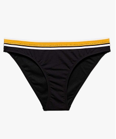bas de maillot de bain femme a taille elastique rayee et doree noir bas de maillots de bain7901101_4