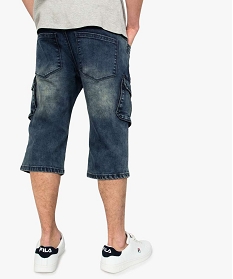 bermuda homme en jean avec larges poches sur les cuisses bleu7905701_3