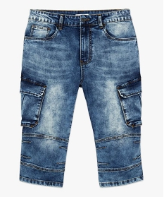 bermuda homme en jean avec larges poches sur les cuisses bleu7905801_4