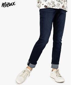 jean femme slim taille normale en matiere stretch recyclee bleu jeans7906601_1
