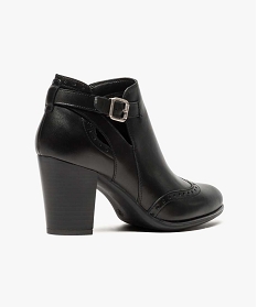 low-boots femme dessus cuir avec bout fleuri noir bottines et boots7912901_4