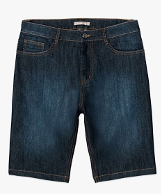 short en jean avec surpiqures contrastantes gris7918801_4