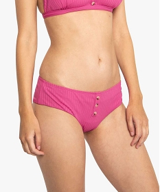 bas de maillot de bain femme en matiere texturee rose bas de maillots de bain7920001_1