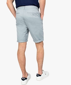 bermuda homme en toile unie 5 poches coupe chino bleu shorts et bermudas7928601_3