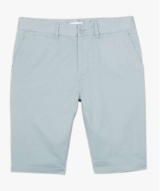 bermuda homme en toile unie 5 poches coupe chino bleu shorts et bermudas7928601_4