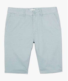 bermuda homme en toile extensible 5 poches coupe chino bleu shorts et bermudas7928601_4