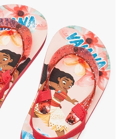 tongs fille avec brides pailletees et elastique - vaiana disney rouge7935401_3