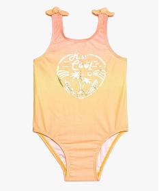 maillot de bain bebe fille avec motif paillete jaune7940701_1