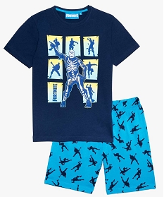 pyjashort garcon imprime - fortnite bleu pyjamas7940901_1