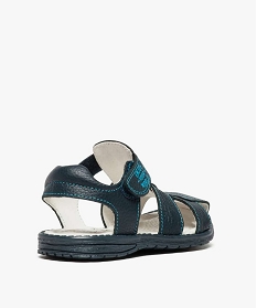 sandales garcon avec surpiqures contrastantes bleu sandales et nu-pieds7946401_4