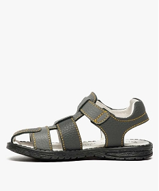 sandales garcon avec surpiqures contrastantes gris sandales et nu-pieds7946501_3