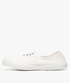 tennis femme en toile de coton biologique sans lacets blanc baskets et tennis7950201_3