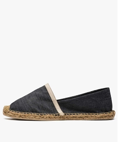 espadrilles homme en toile avec lisere contrastant noir tongs et espadrilles7950901_3