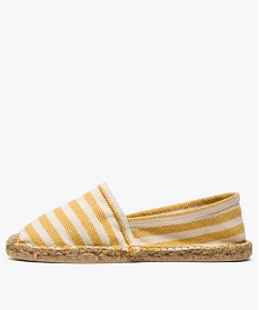 espadrilles homme a rayures jaune tongs et espadrilles