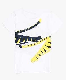 tee-shirt garcon avec motif animaux de la savane blanc tee-shirts7956401_2