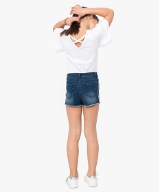 short fille en jean avec bandes rayees sur les cotes gris shorts7956601_4