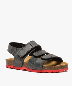 sandales garcon avec semelle ergonomique en cuir gris7962601_2