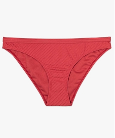 bas de maillot de bain femme en matiere texturee effet strie rouge bas de maillots de bain7967301_4