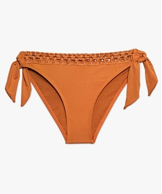 bas de maillot de bain femme macrame et noud sur les cotes orange bas de maillots de bain7967801_4