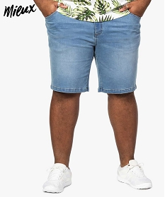 bermuda homme en jean compose de matieres recyclees bleu shorts et bermudas7976101_1