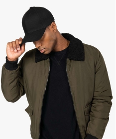 casquette homme en toile unie reglable noir standard7976401_2