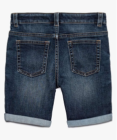 bermuda garcon en jean recycle avec revers cousus bleu7984901_2