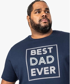tee-shirt homme avec inscription best dad ever bleu8236501_2