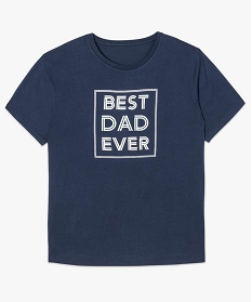 tee-shirt homme avec inscription best dad ever bleu tee-shirts8236501_4