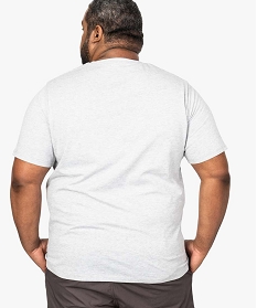 tee-shirt homme avec inscription l-a sur lavant gris tee-shirts8236701_3