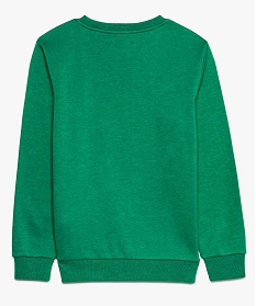 sweat garcon imprime tricolore poitrine en molleton doux vert sweats8404301_2