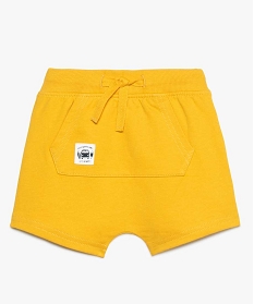 short bebe garcon uni avec large poche sur lavant jaune8566601_1
