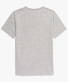 tee-shirt garcon inscriptions et motif bicolore gris tee-shirts8580401_2