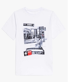 tee-shirt garcon avec motif urbain sur lavant blanc tee-shirts8580601_1