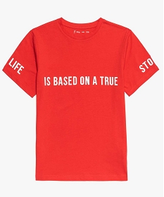 tee-shirt garcon avec inscription contrastante rouge tee-shirts8580801_1