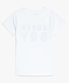 tee-shirt garcon avec inscription super boy blanc tee-shirts8651201_2