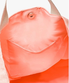 sac cabas pour femme en toile avec inscription en corde orange8672401_3