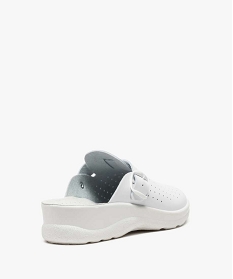 sabots confort femme avec dessus perfore blanc standard mules et sabots8697701_4