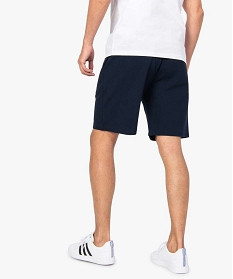 bermuda homme uni en coton pique bleu shorts et bermudas8698701_3