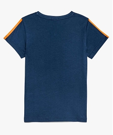 tee-shirt garcon a manches courtes avec motif basket bleu tee-shirts8706501_2