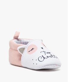 chaussons de naissance bebe fille motif chouette blanc chaussures de naissance8709301_2