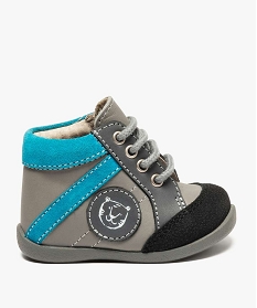 GEMO Chaussures premiers pas garçon avec bout renforcé Gris